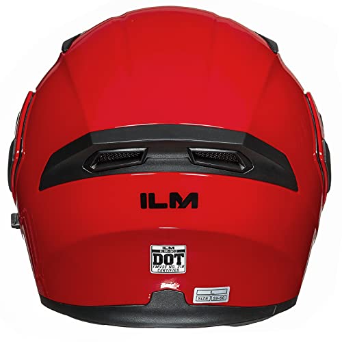 ILM Motorcycle Dual Visor Flip up Modular Full Face Helmet DOT 6 Colors Model 902 - Image 7