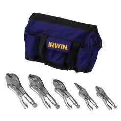 Irwin Vise-Grip 5-Piece Locking Pliers Set in Bag