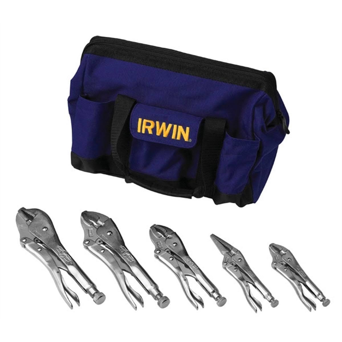 Irwin Vise-Grip 5-Piece Locking Pliers Set in Bag