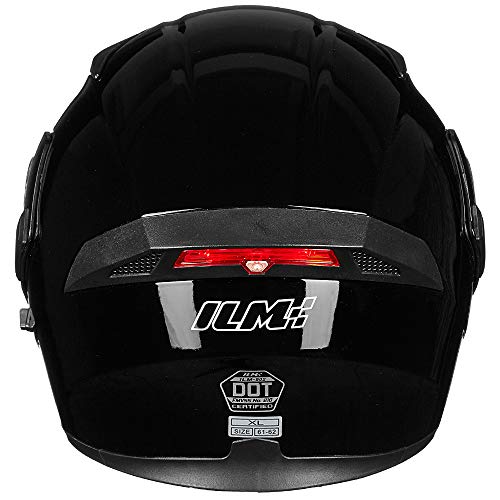 ILM Motorcycle Dual Visor Flip up Modular Full Face Helmet DOT 6 Colors Model 902 - Image 83