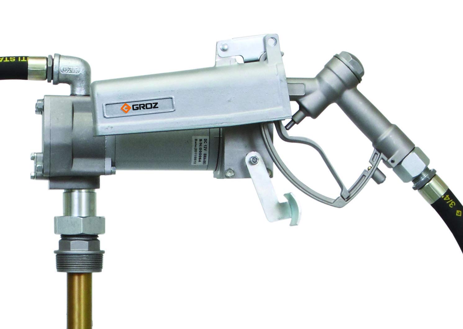 Groz 44040 12V Electric Fuel Pump, Explosion Proof, 15 GPM