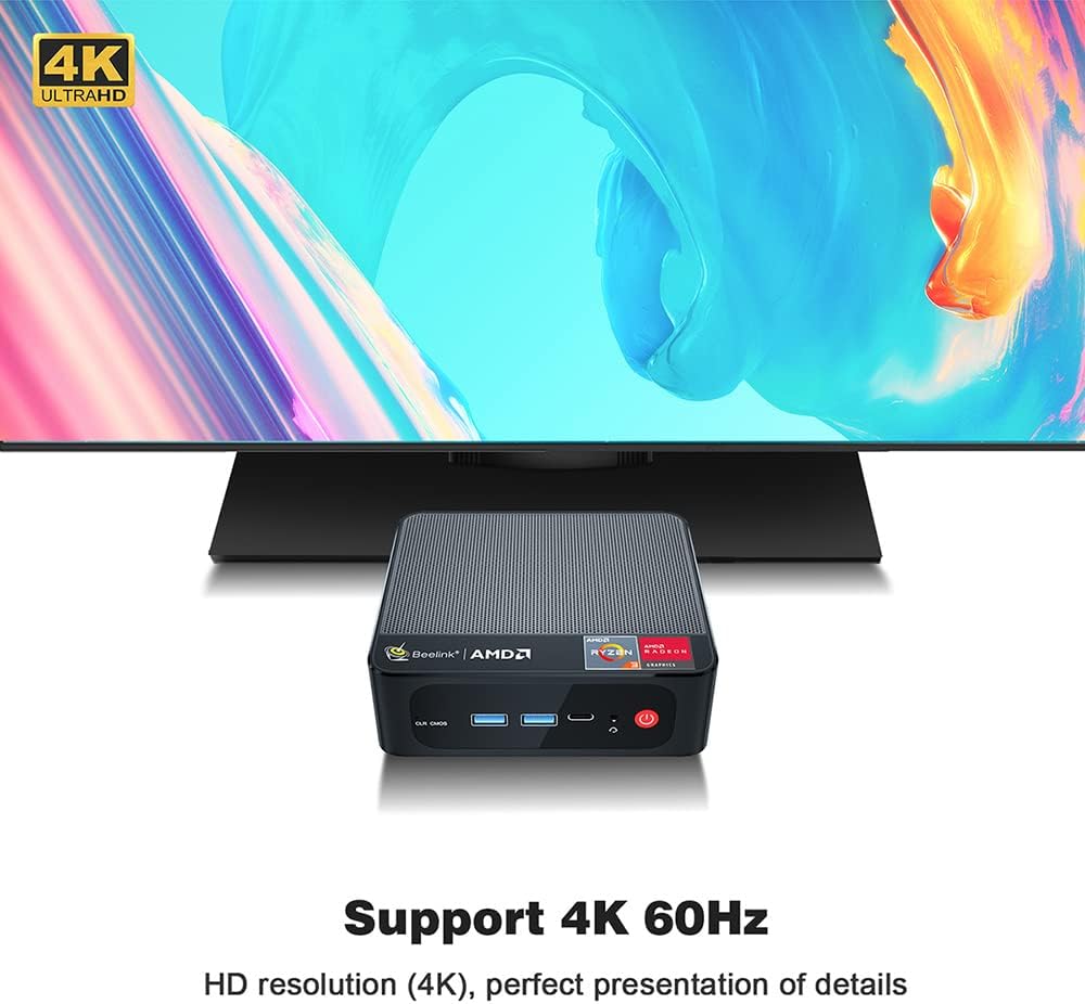 Beelink SER4 Ryzen Mini PC Windows 11 AMD Ryzen 7 4800U(7nm, 8C/16T)up to 4.2GHz, 32GB DDR4 RAM 512GB NVME SSD, 4K@60Hz Triple Display Dual HDMI+Type-C, Support 57W Mini Gaming Computer WiFi 6E BT5.0 - Image 25