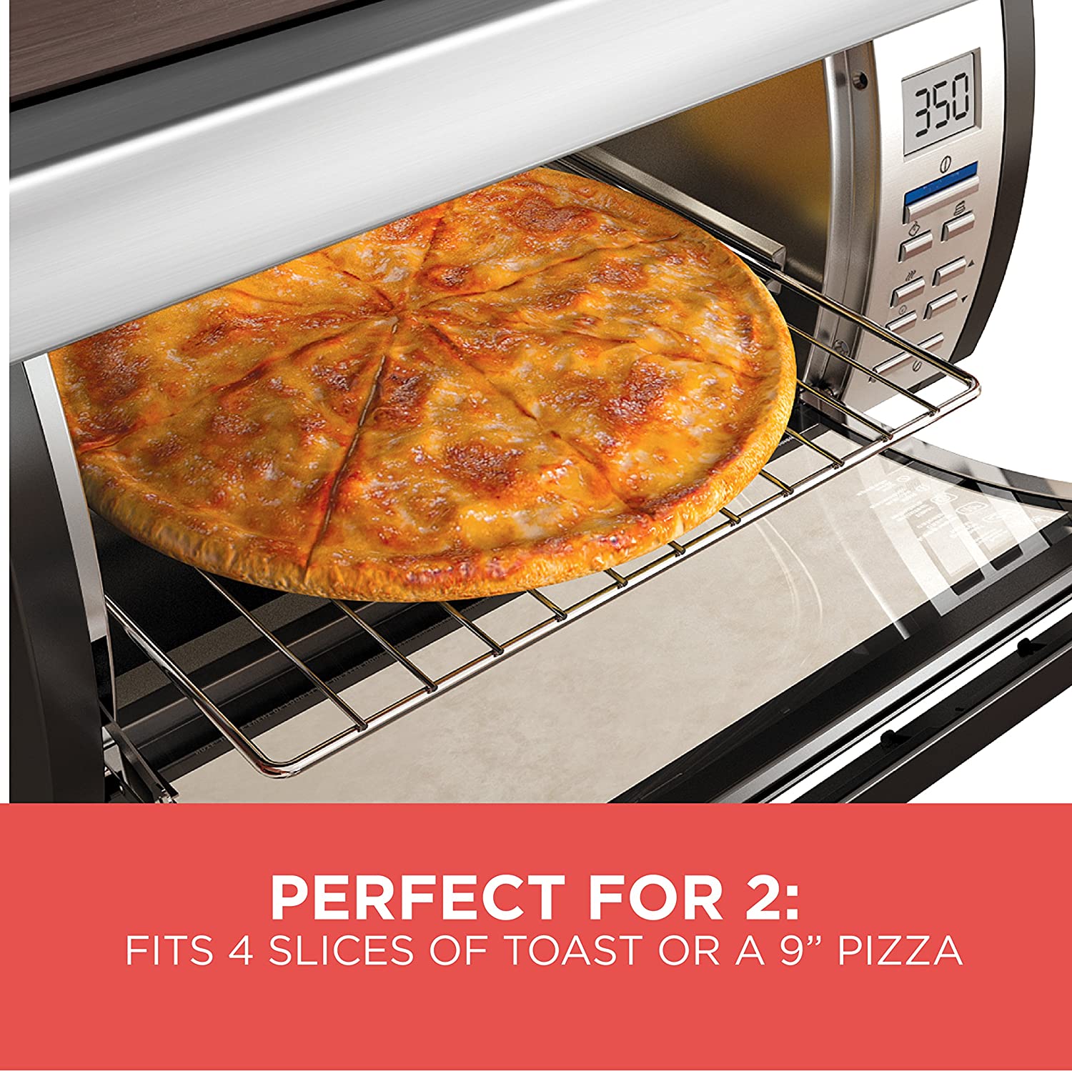 2025 Spacemaker Under-Counter Toaster Oven, Black/Stainless Steel, TROS1000D - Image 6