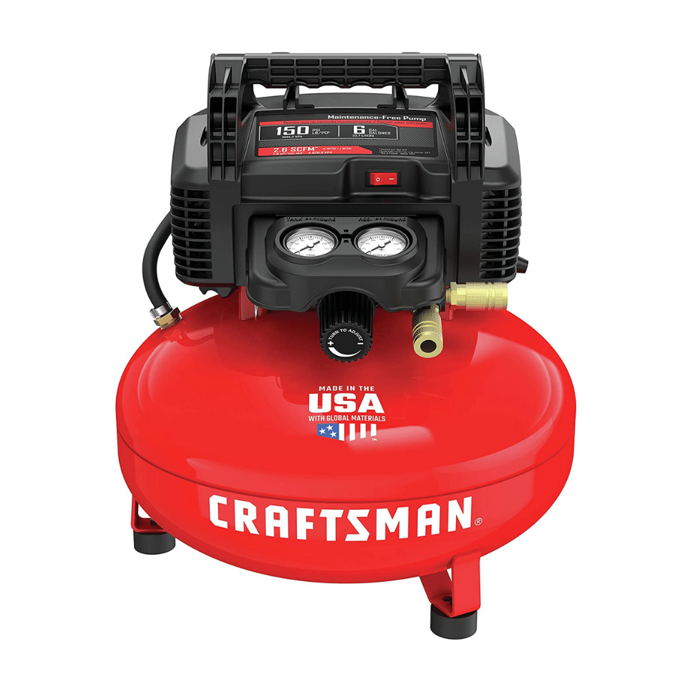 Craftsman 6 Gallon Pancake Air Compressor, Oil-Free, 150 PSI, Portable with Accessory Kit - Image 2