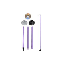 AW Portable Dance Dancing Pole Full Kit Exercise Club Party Weight Loss Purple 50mm
