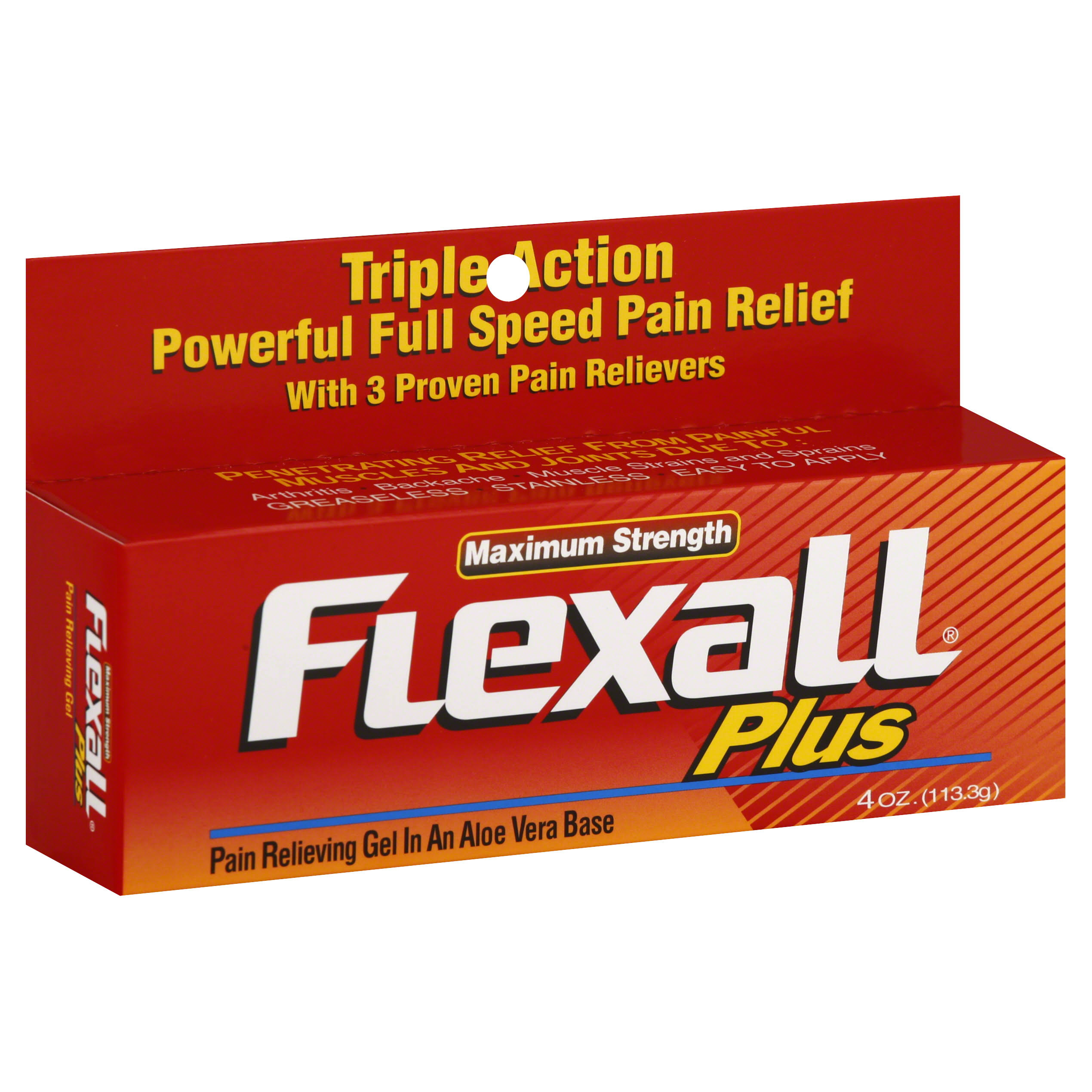 Flexall Plus Pain Relieving Gel, Maximum Strength – 4 oz - Image 2