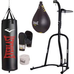 Everlast Dual Station Heavy Bag Stand, 100-Lb, Speedbag, Value Bundle