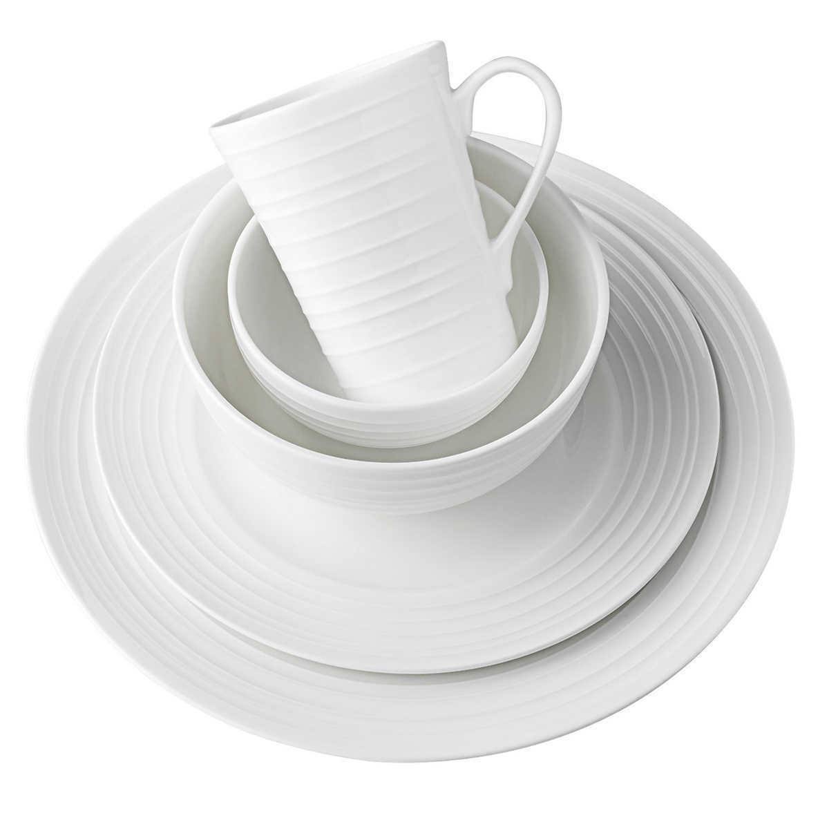 Mikasa Swirl 40-Piece Bone China Dinnerware Set - Image 2