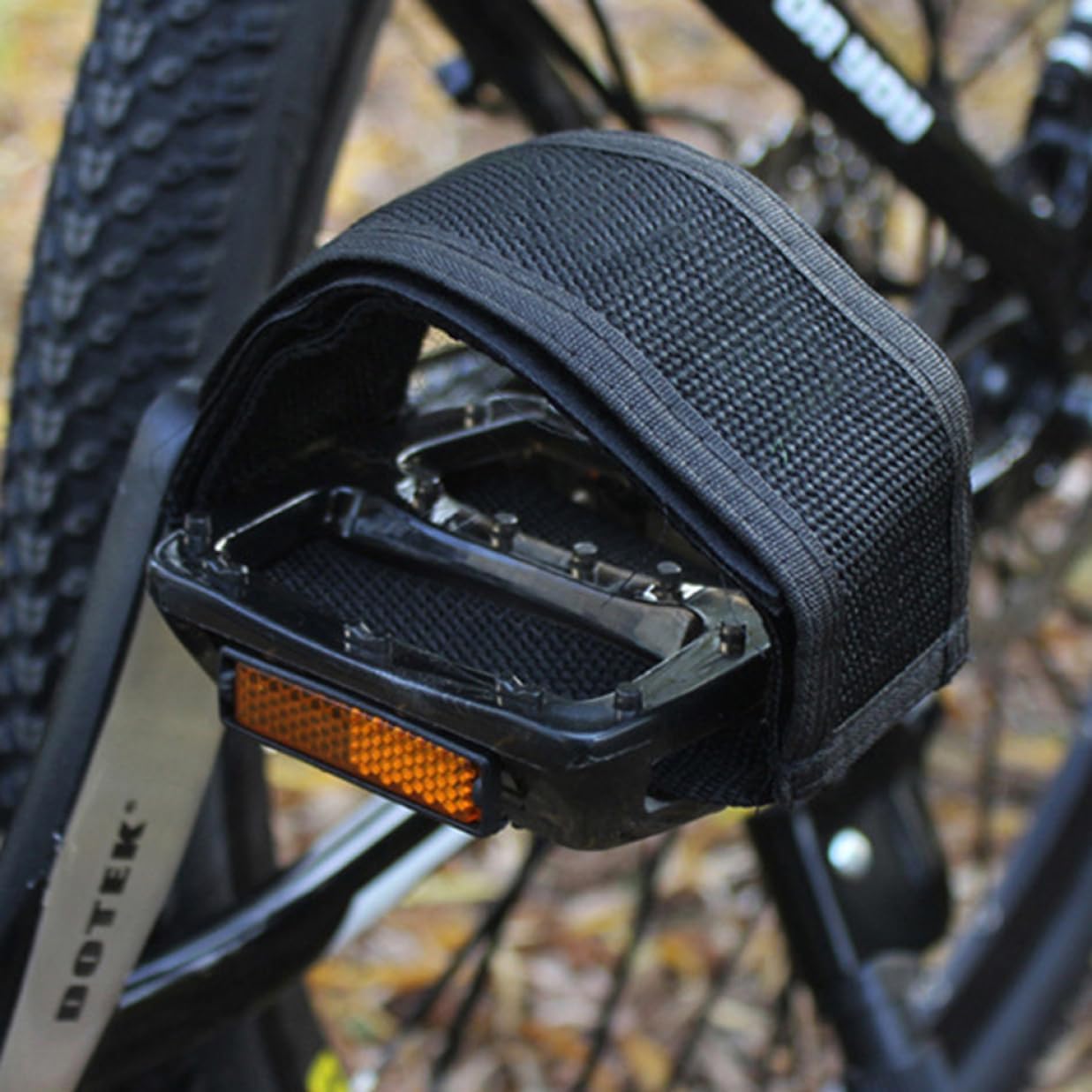 Bike Pedals with Straps, 2Pcs Pedal Straps Cycling Kids Bike Foot Pedal Straps Toe Clips Straps Tape for Fixed Gear Bike Black - Image 4
