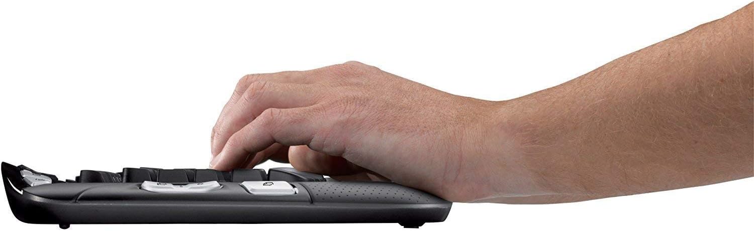 Logitech MK550 Wireless Wave K350 Keyboard and Mouse Combo ?? Includes Keyboard and Mouse, Long Battery Life, Ergonomic Wave Design with Wireless Mouse (with Mouse) - Image 4