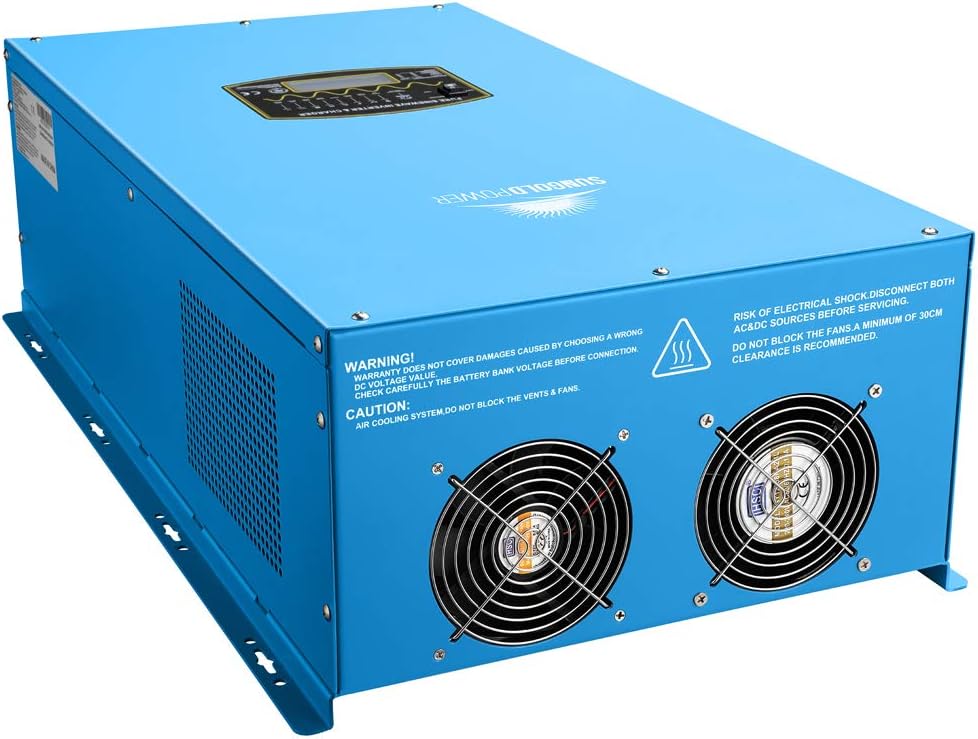 SUNGOLDPOWER 18000W Peak 54000W Split Phase Pure Sine Wave Power Inverter,Low Frequency Inverter DC 48V AC Input 240V AC Output 120V 240V Converter, with 40A MPPT Solar Charger Controller 18KW - Image 3