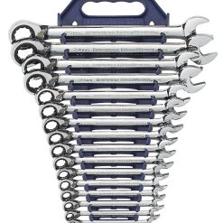 GearWrench 9602 16-Piece Reversible Combination Ratcheting Wrench Set Metric