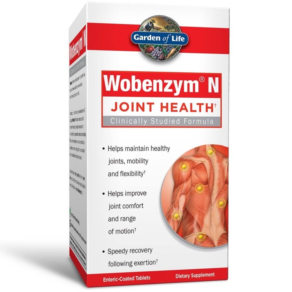 Garden of Life Joint Support Supplement Wobenzym N Systemic Enzymes 800 Tabs