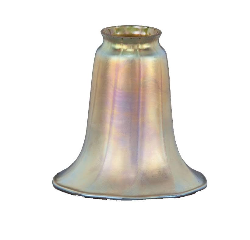 Bu0026p Lamp Gold Iridescent Tulip Art Glass Shade