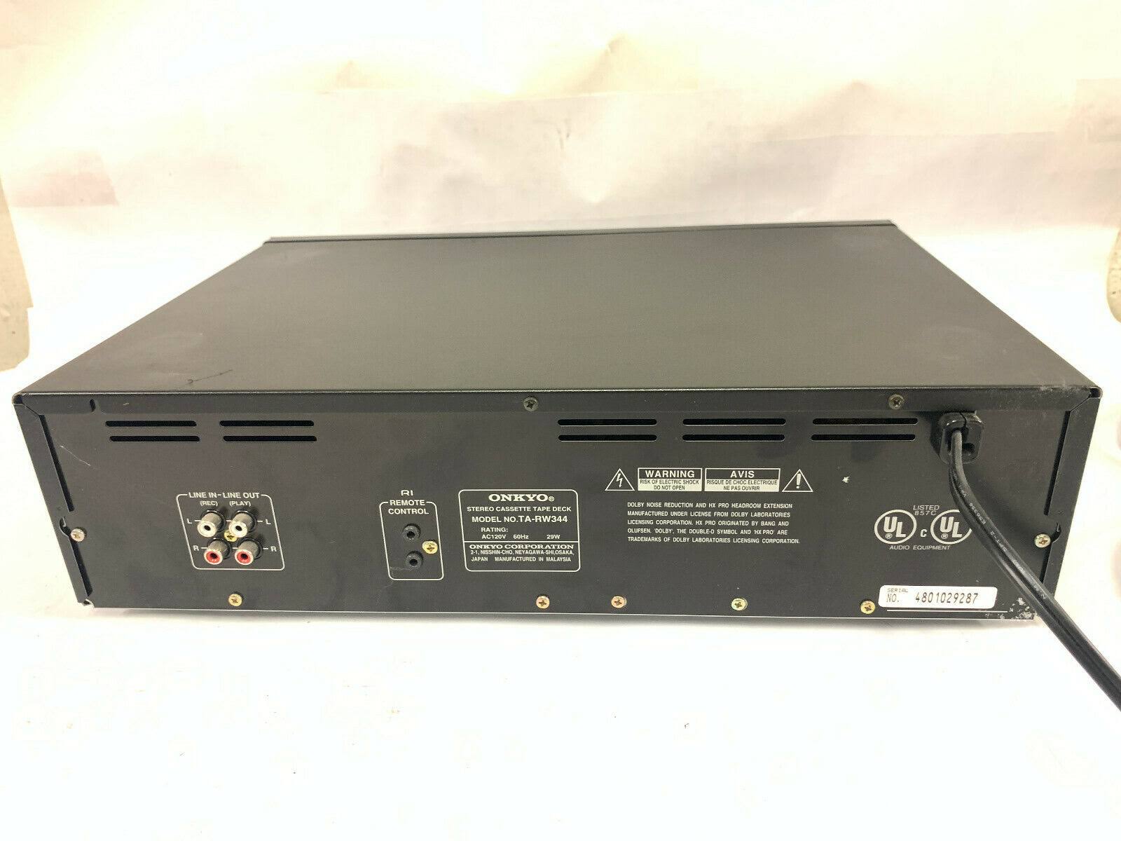 Onkyo TA-RW544 – Dual cassette deck – black - Image 4