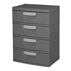 ??Sterilite 4 Drawer Heavy Duty Storage Unit-Grey