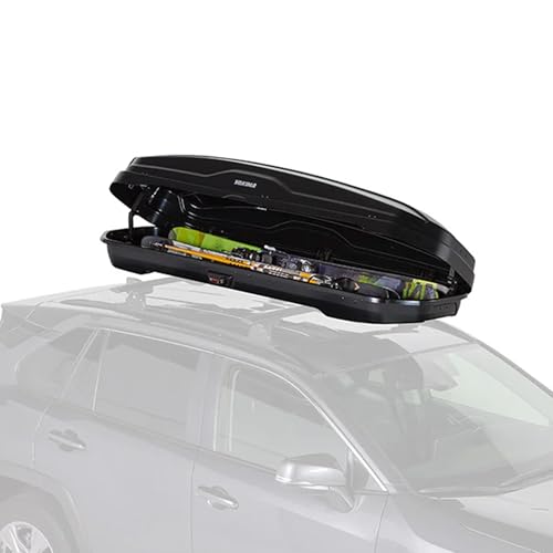 Yakima Roof Cargo Carrier, Vehicle Rooftop Hard Shell Travel Storage Box with SKS Lock, SkyBox NX XL, 18 Cubic Feet, Black - Image 2