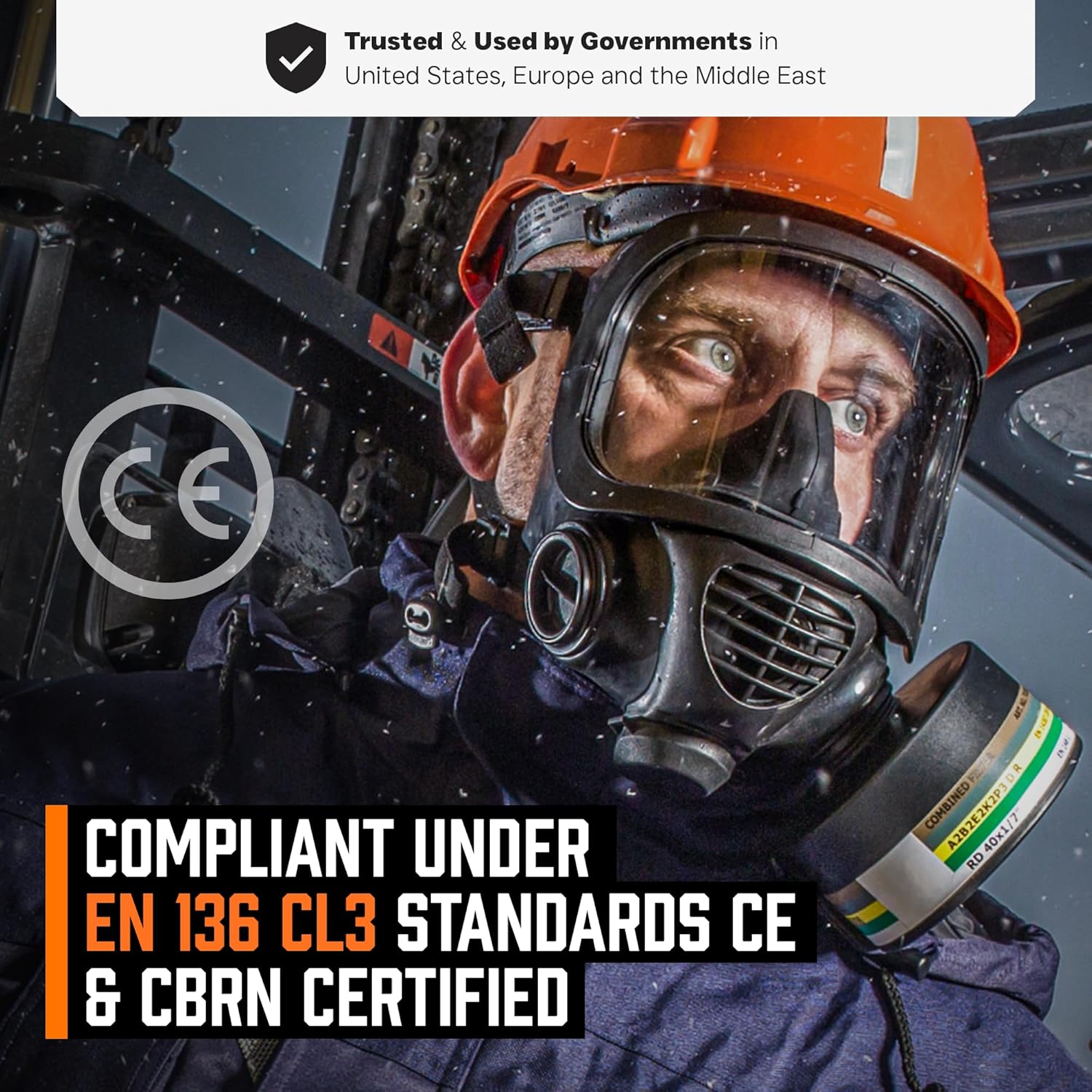 MIRA SAFETY CM-6M CBRN Full Face Gas Mask with Drinking System - Image 6