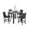 Best Master Furniture Melissa Marble Counter Height Table