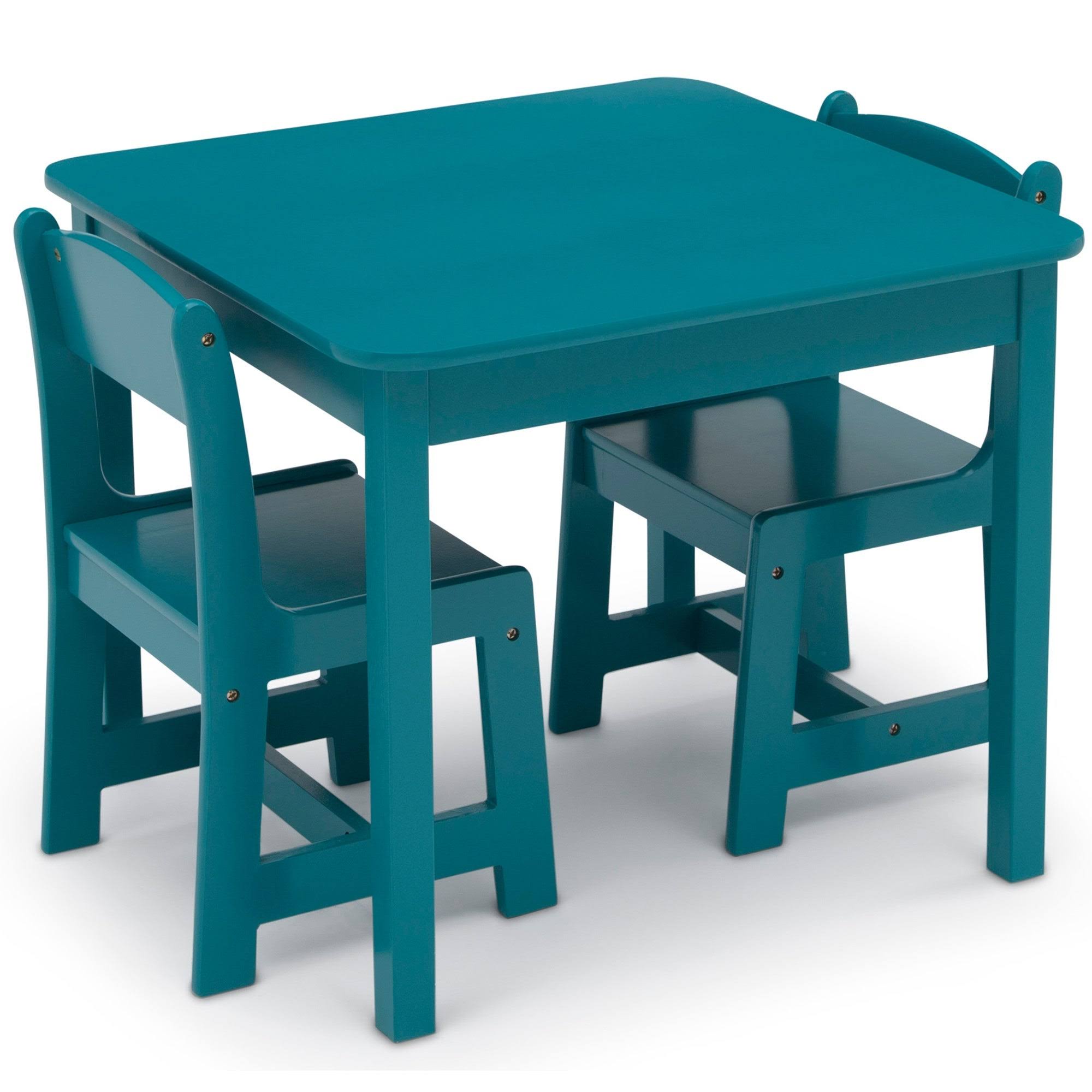 Delta Children MySize Kids Wood Table and Chair Set – Teal - Image 5