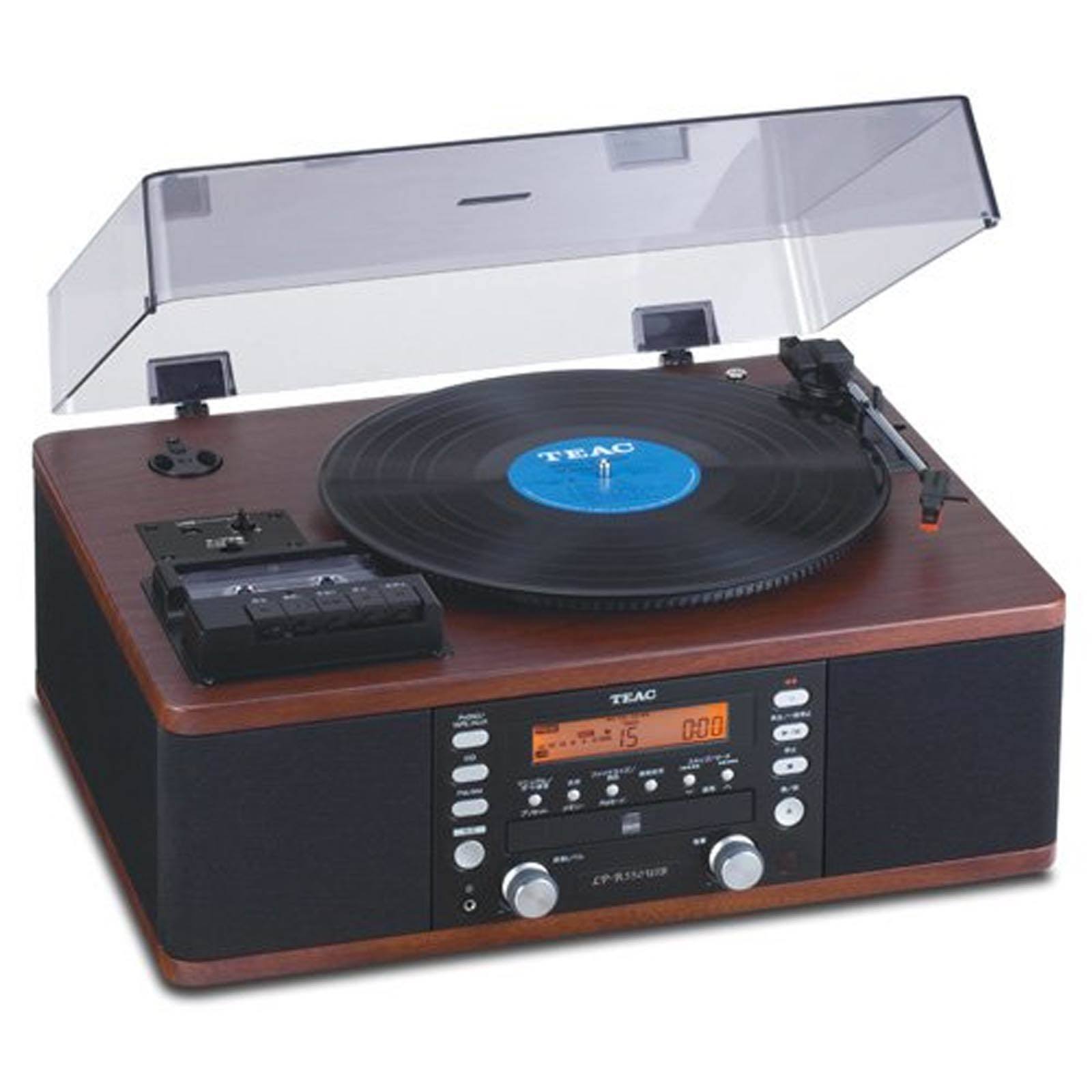 Teac Lp-r550usb CD Recorder Cassette Turntable Walnut