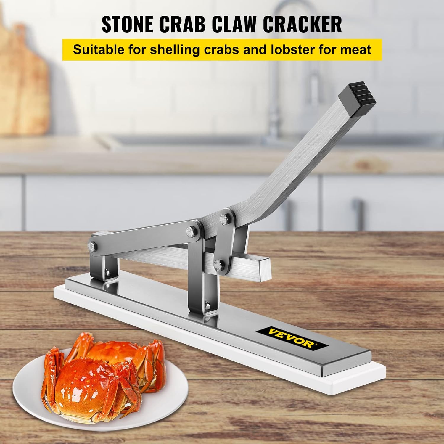 VEVOR Stone Crab Cracker with 2 Seafood Picks, Aluminum & Stainless Steel Construction Shellfish Shucker, Seafood Tools Set for Lobster and Crab Legs Pack of 2 - Image 2