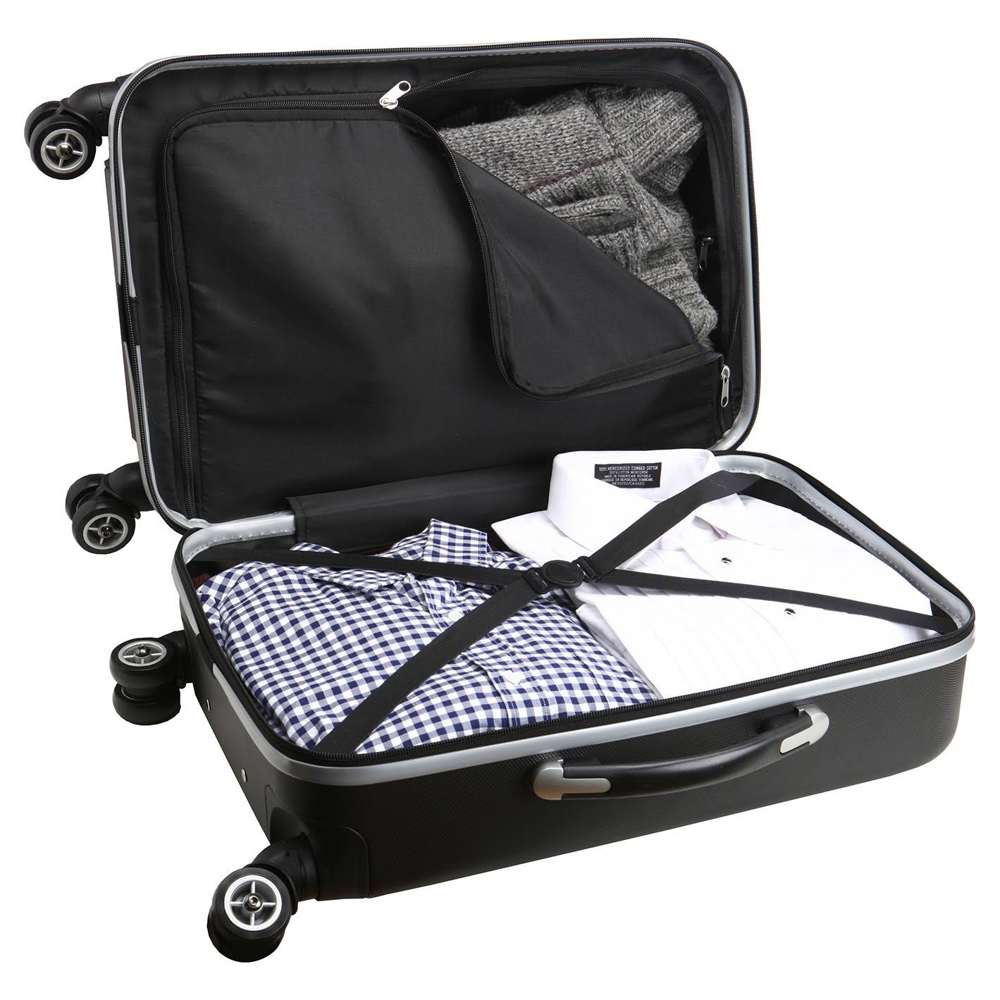 New York Rangers NHL Black 20 inch Carry on Hardcase Spinner - Image 2