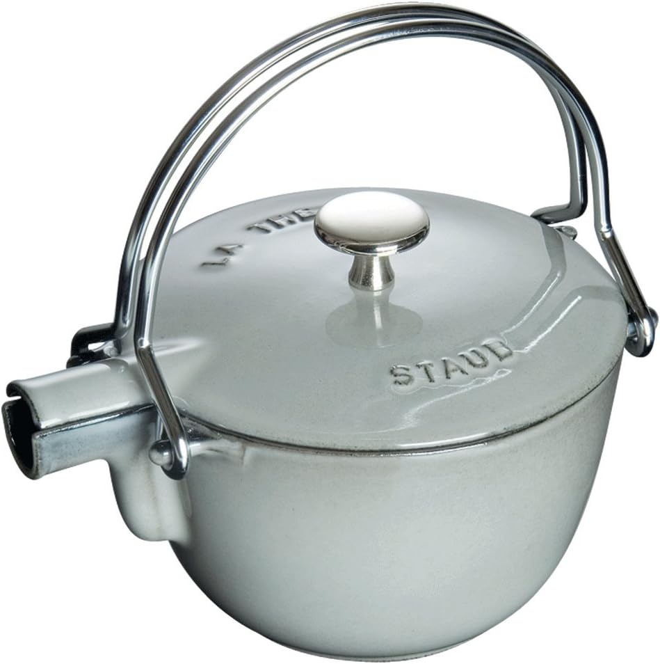 Staub Cast Iron 1-qt Round Tea Kettle – Basil, Made in France - Image 10