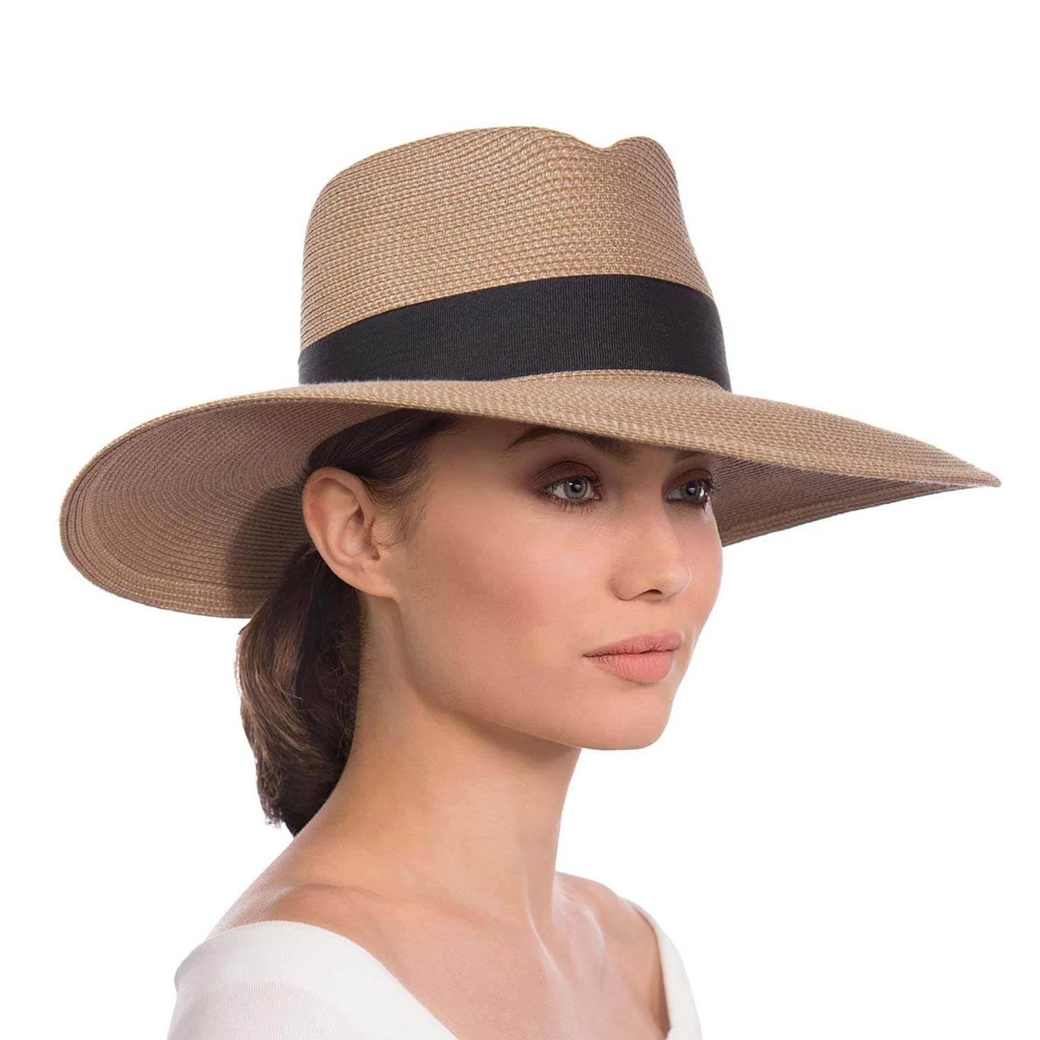 Eric Javits Daphne Hat – Natural/Black - Image 2