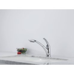 Alternative view of Delta 470-WH-DST Signature Single Handle Pull-Out Kitchen Faucet White