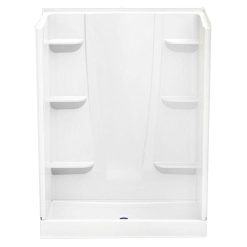 Aquatic 6034CS-AW A2 34 in. x 60 in. x 76 in. Shower Stall in White