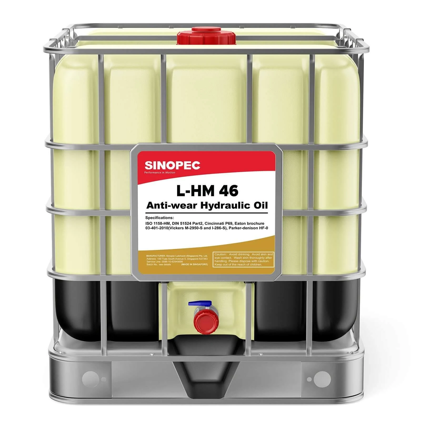 Sinopec AW 32 Hydraulic Oil Fluid (ISO VG 32, SAE 10W), 55 Gallon Drum - Image 3