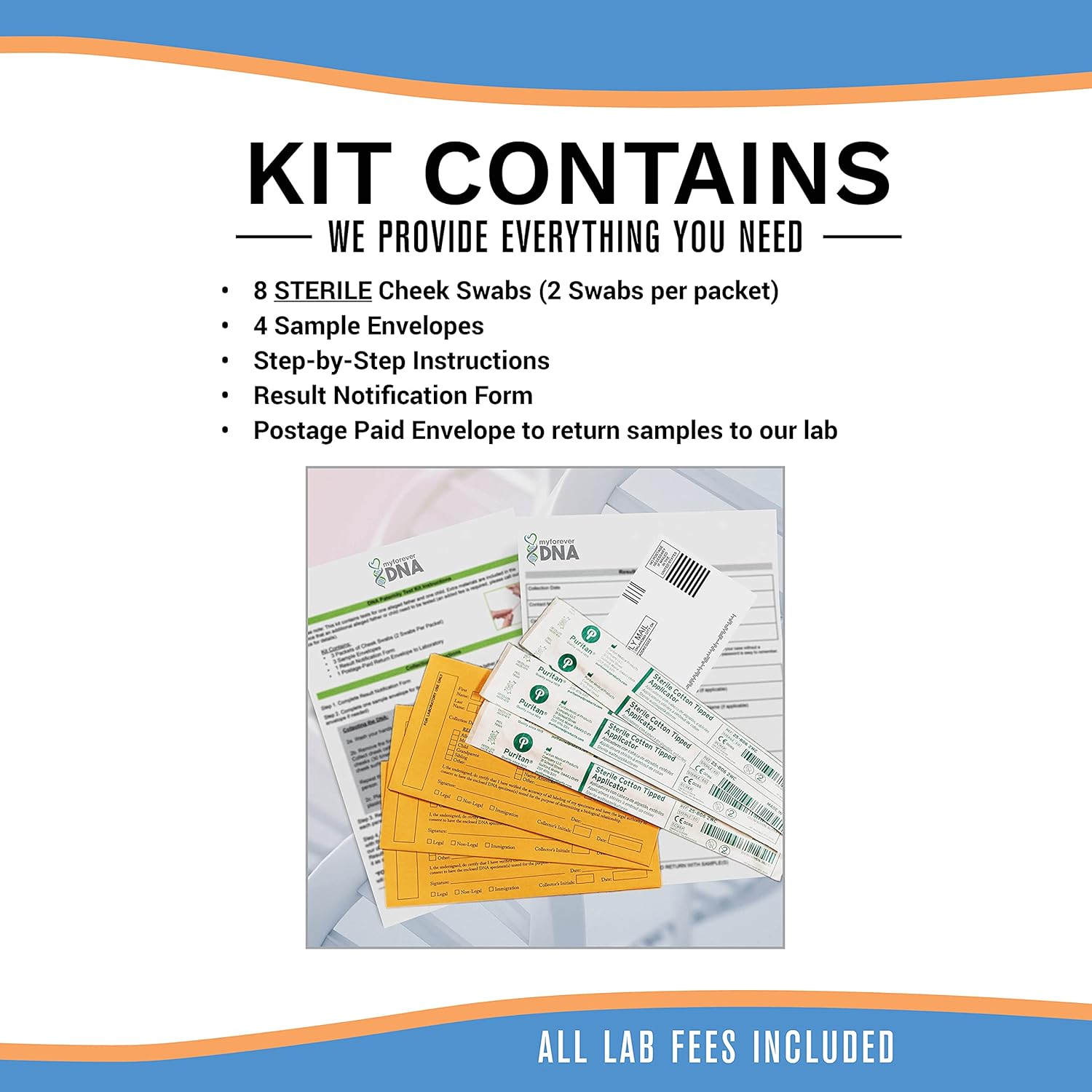 My Forever DNA – Sibling DNA Test KIT Includes All Lab Fees & Shipping to Lab 46 (Genetic) DNA Marker Test Accurate & Confidential - Image 2