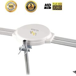 Lava Omnipro HD-8008 Omni-Directional HDTV Antenna 360 Degree – Attic or Roof Mount TV Antenna with Mounting Pole for Clear Reception, 4K 1080P
