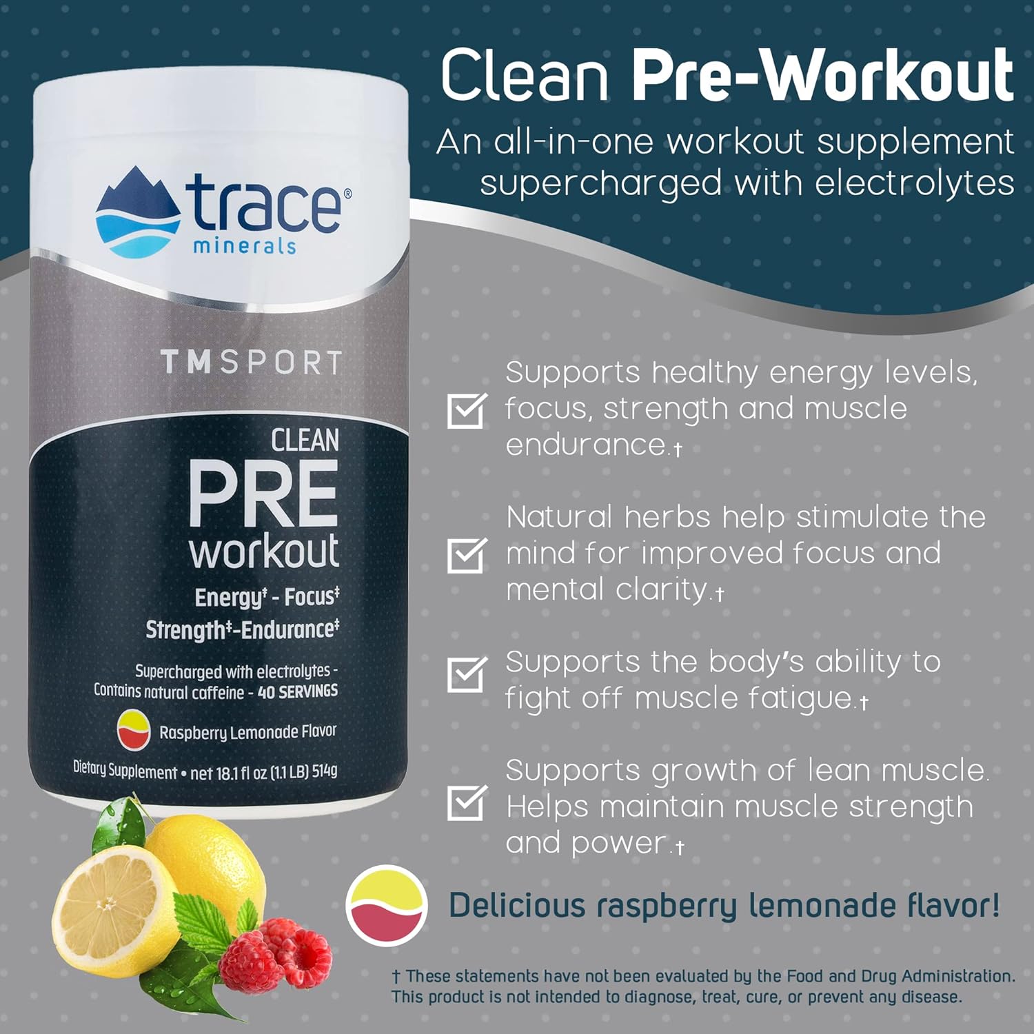Trace Minerals TMRFIT Series Preworkout Canister Supplement, 18.1 Ounce Pack of 2 - Image 2