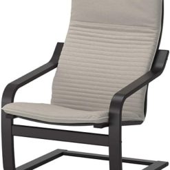 IKEA Poang Armchair Black-Brown Knisa Light Beige 692.407.95