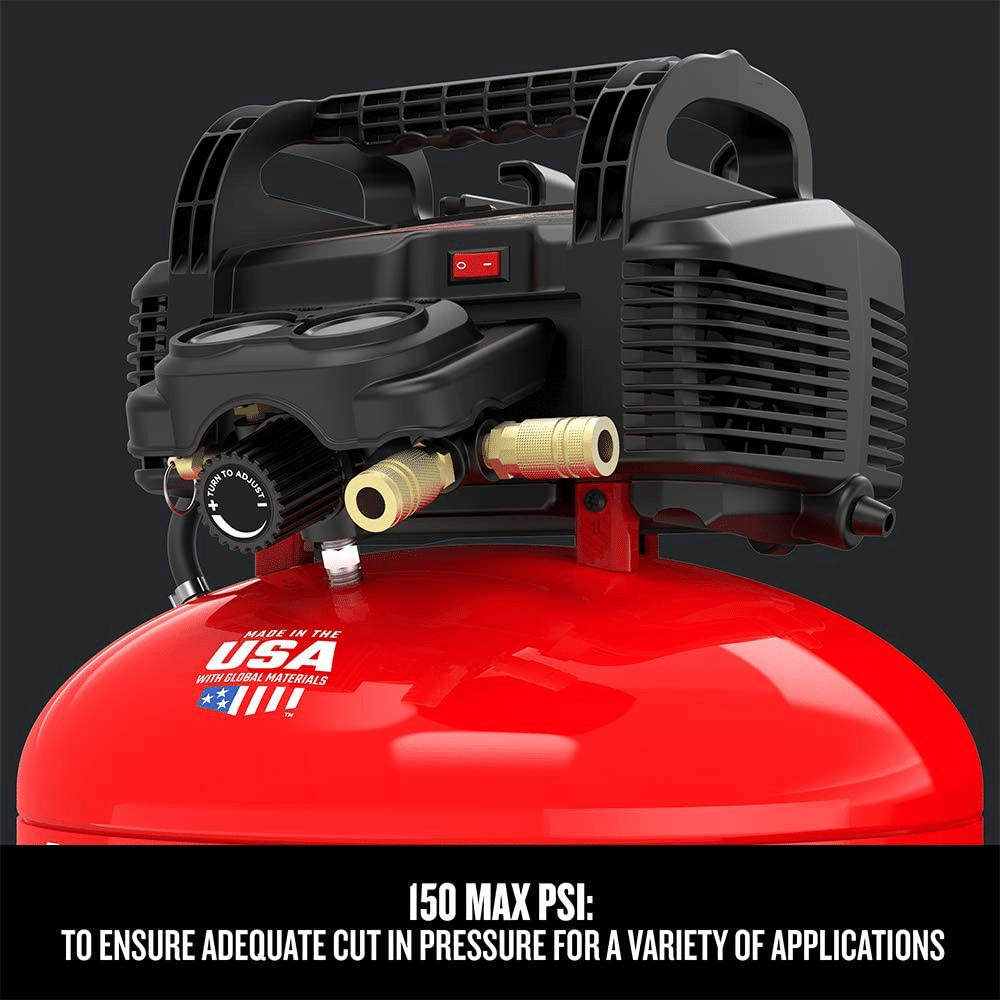 Craftsman 6 Gallon Pancake Air Compressor, Oil-Free, 150 PSI, Portable with Accessory Kit - Image 5