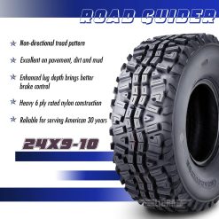 Alternative view of One New ATV tire 24×9-10 24x9x10 6PR 10270