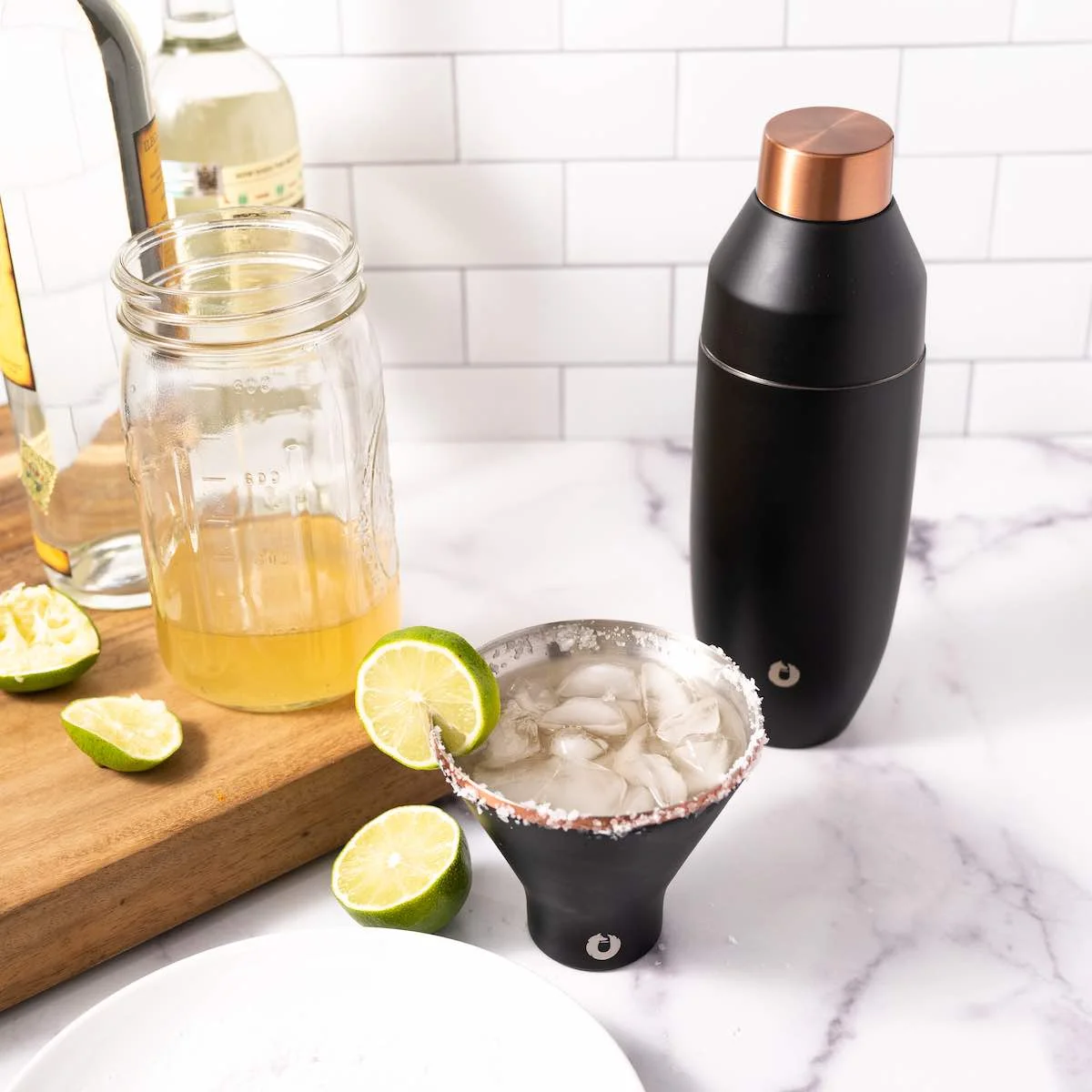 Stainless Steel Cocktail Shaker, Marble - Image 4