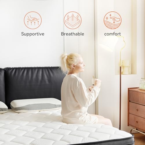 Queen Size 12 Inch Memory Foam Hybrid Mattress, Cooling Gel with Pocketed Coils for Pressure Relief, Motion Isolation, Medium Firm, 365-Night Trial, 10-Year Warranty, Mattress in a Box - Image 5