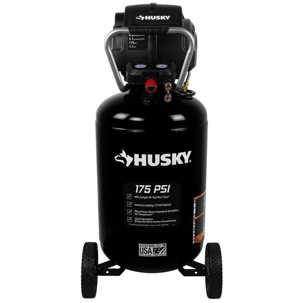 Husky 30 gal. 175 PSI High Performance Quiet Portable Electric Air Compressor