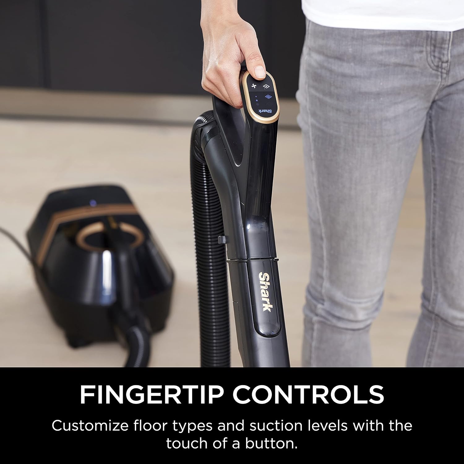 Shark CZ2001 Canister Vacuum Vertex Bagless Corded with Self-Cleaning Brushroll & DuoClean PowerFins, Black/Copper, Placeholder - Image 10