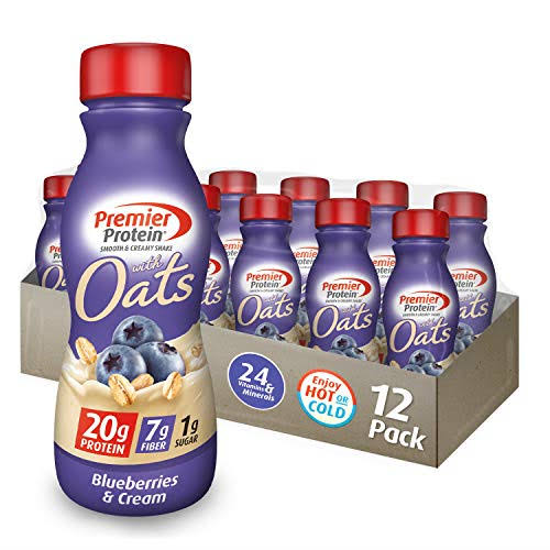 12 Premier Protein Blueberries Cream 20g Protein Shake with Oats 11.5 fl oz - Image 2