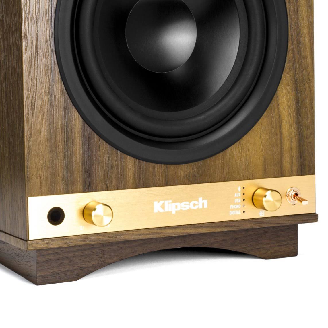 Klipsch The Sixes 2-way Table-top Heritage Wireless Series Speakers – 200W RMS – Pair – Wireless – Walnut - Image 6