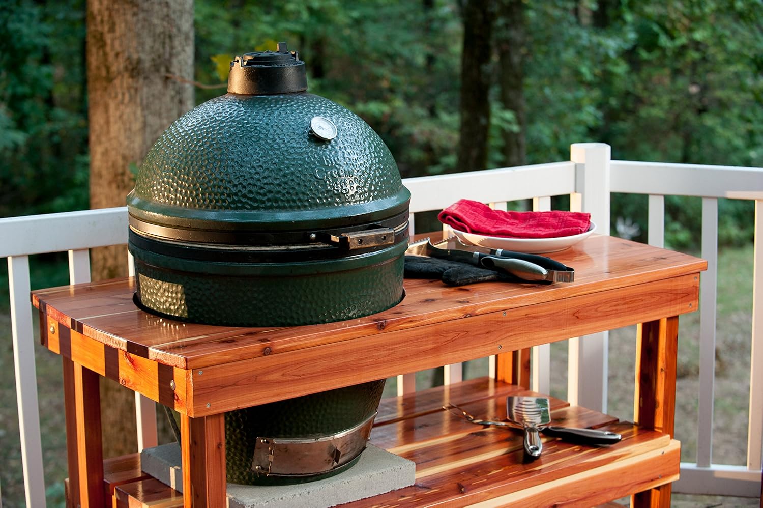 JJGeorge Big Green Egg Table (Long Table for Large Egg) Table Cover Included - Image 3