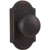 Weslock Wexford Privacy Door Knob with Premiere Rose – Oil Rubbed Bronze – 07110F1F1SL20