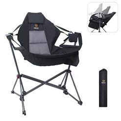 Alternative view of Nice C Hammock Camping Chair, Camping Chair Rocker, Swinging Chair, High Back with Stand, Cup Holder, Side Pocket, Heavy Duty (1-Pack)