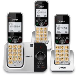 Vtech Dect 6.0 Expandable Cordless Phone with Answering Machine – 3 Handsets (CS5329-3)