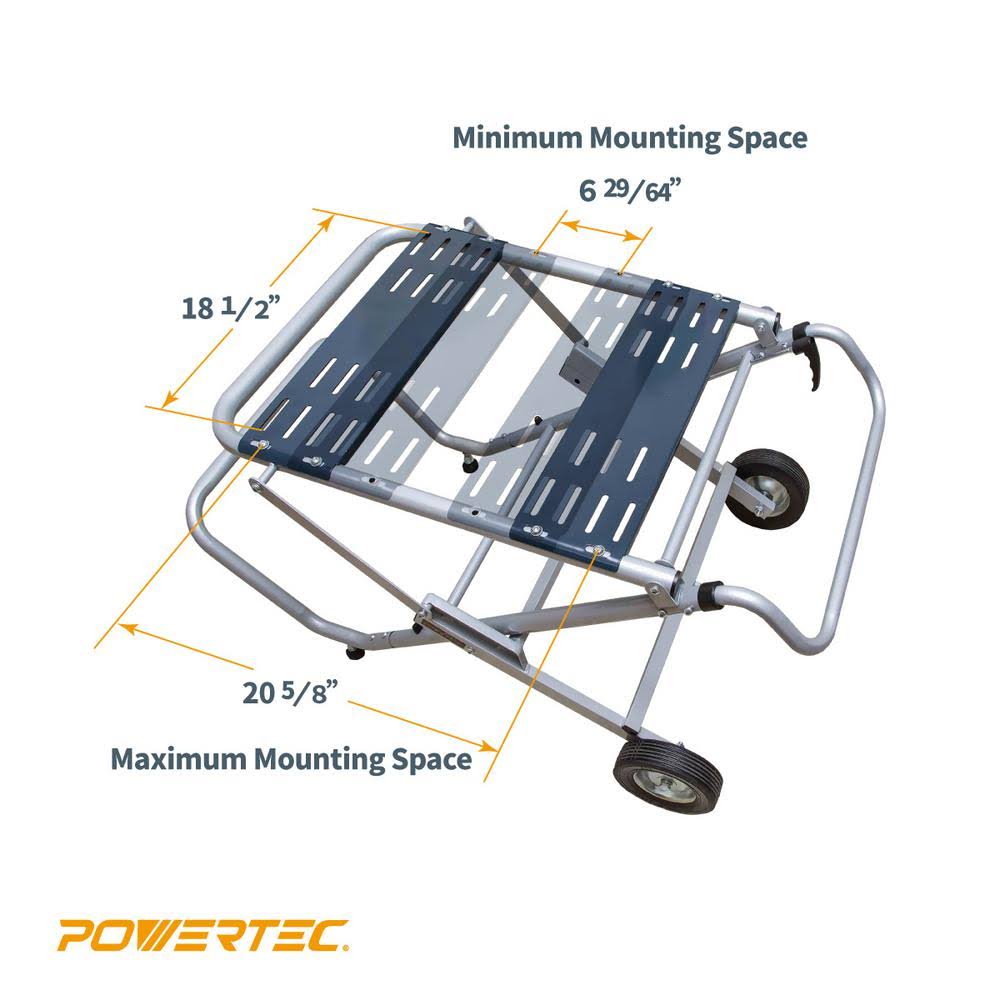Powertec MT4009 Rolling Foldable Table Saw Stand - Image 3