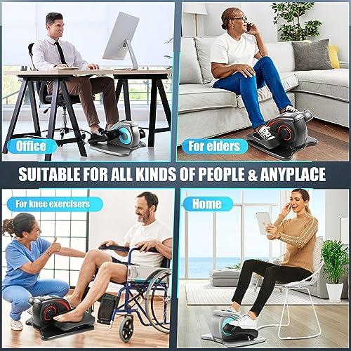 ANCHEER Under Desk Elliptical Machine – Quiet Pedal Exerciser for Seniors, Office & Home, Low-Impact Seated Leg Workout Equipment, Smart LCD Display, Remote Control - Image 24